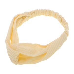 Stripes Elastic Cross Headwrap Apricot